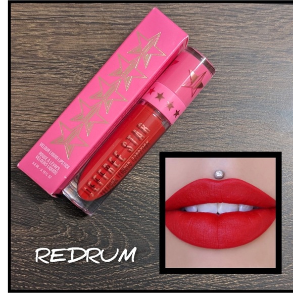 Jeffree Star Cosmetics REDRUM Velour Liquid Lipstick Matte Red NEW Full Size - Picture 1 of 13